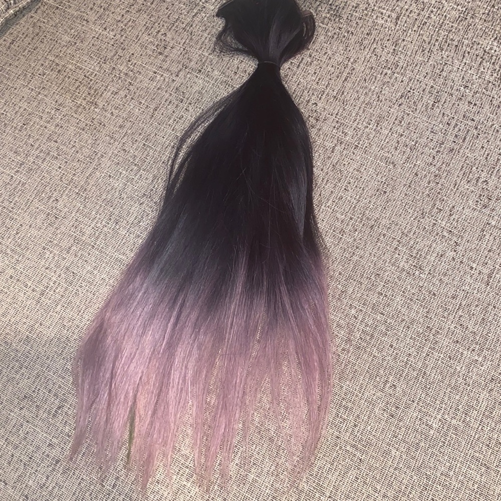 18 inch blue black to pink ombre